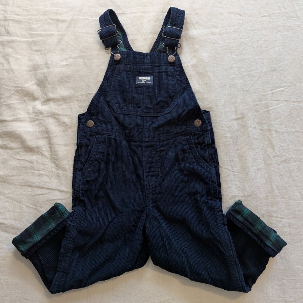 Osh Kosh Navy Corduroy Lined Overalls
